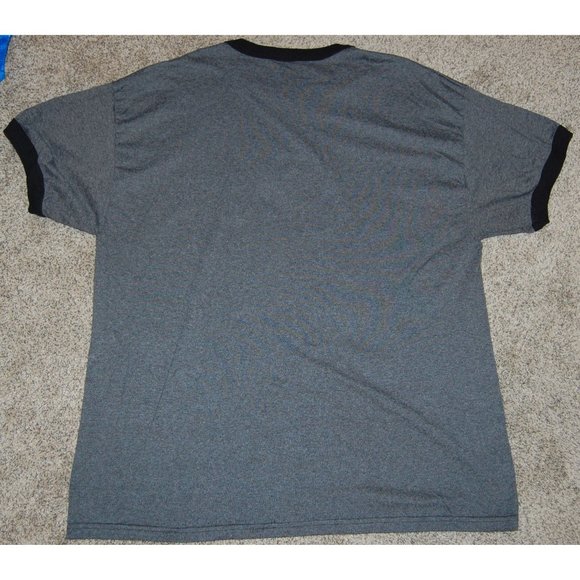 Genesis Turn it on Again Band Graphic Men's Dark Gray Ringer T-Shirt XL Tee ROCK - Picture 4 of 5